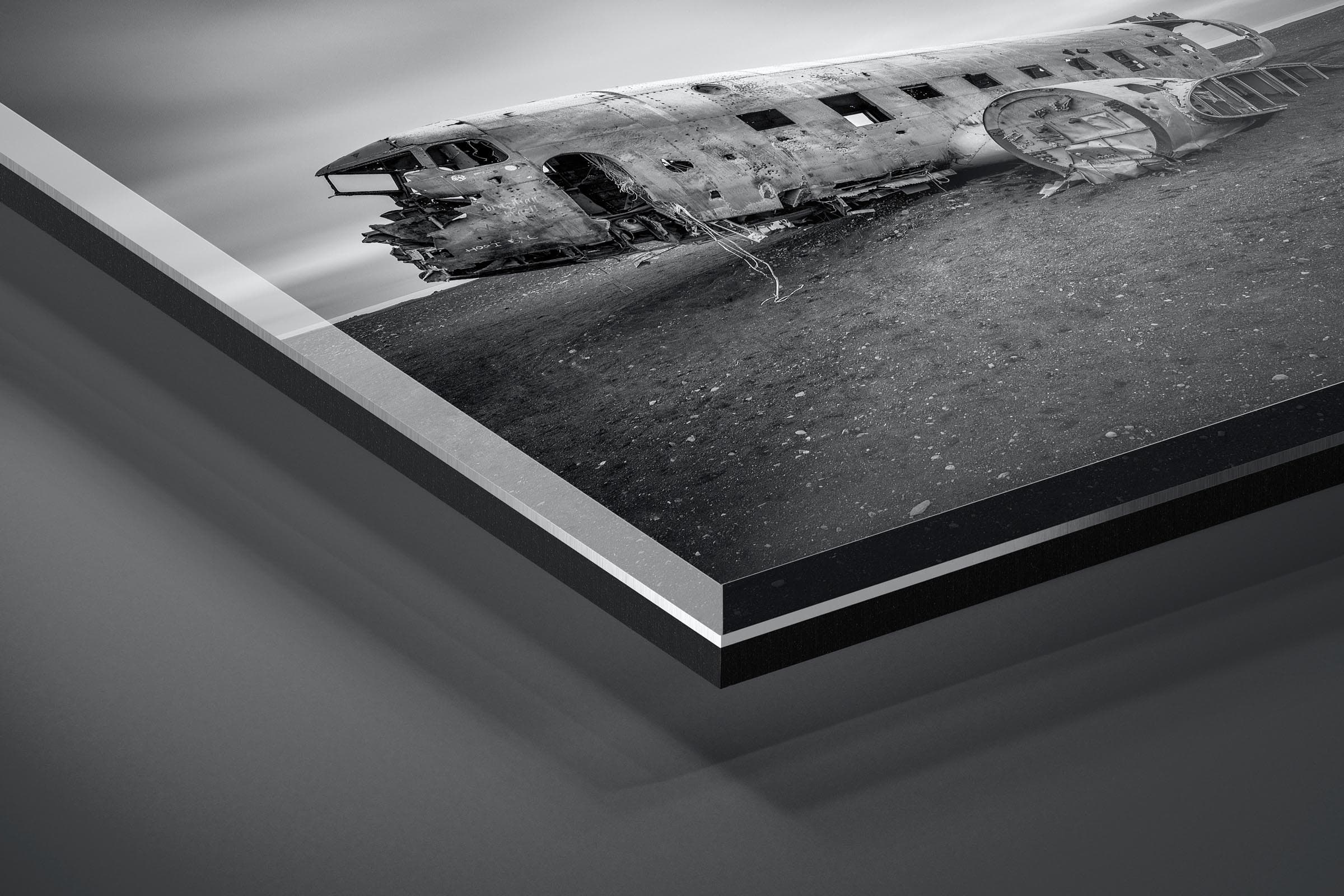 Fine art limited edition acrylic print of Plane Crash in Solheimasandur Beach, Iceland by Brent Goldman Photography