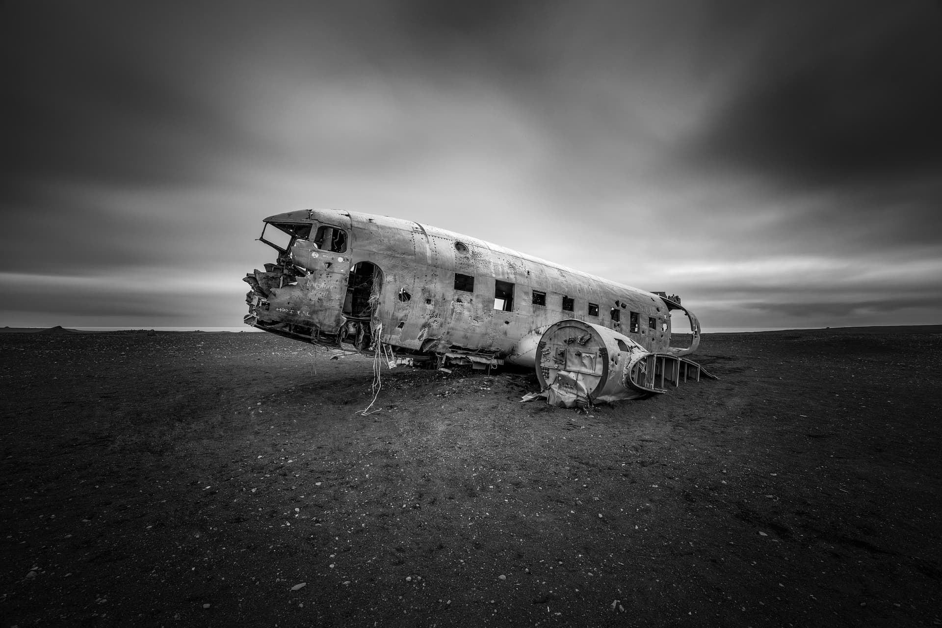Photograph of Plane Crash in Solheimasandur Beach, Iceland by Brent Goldman Photography