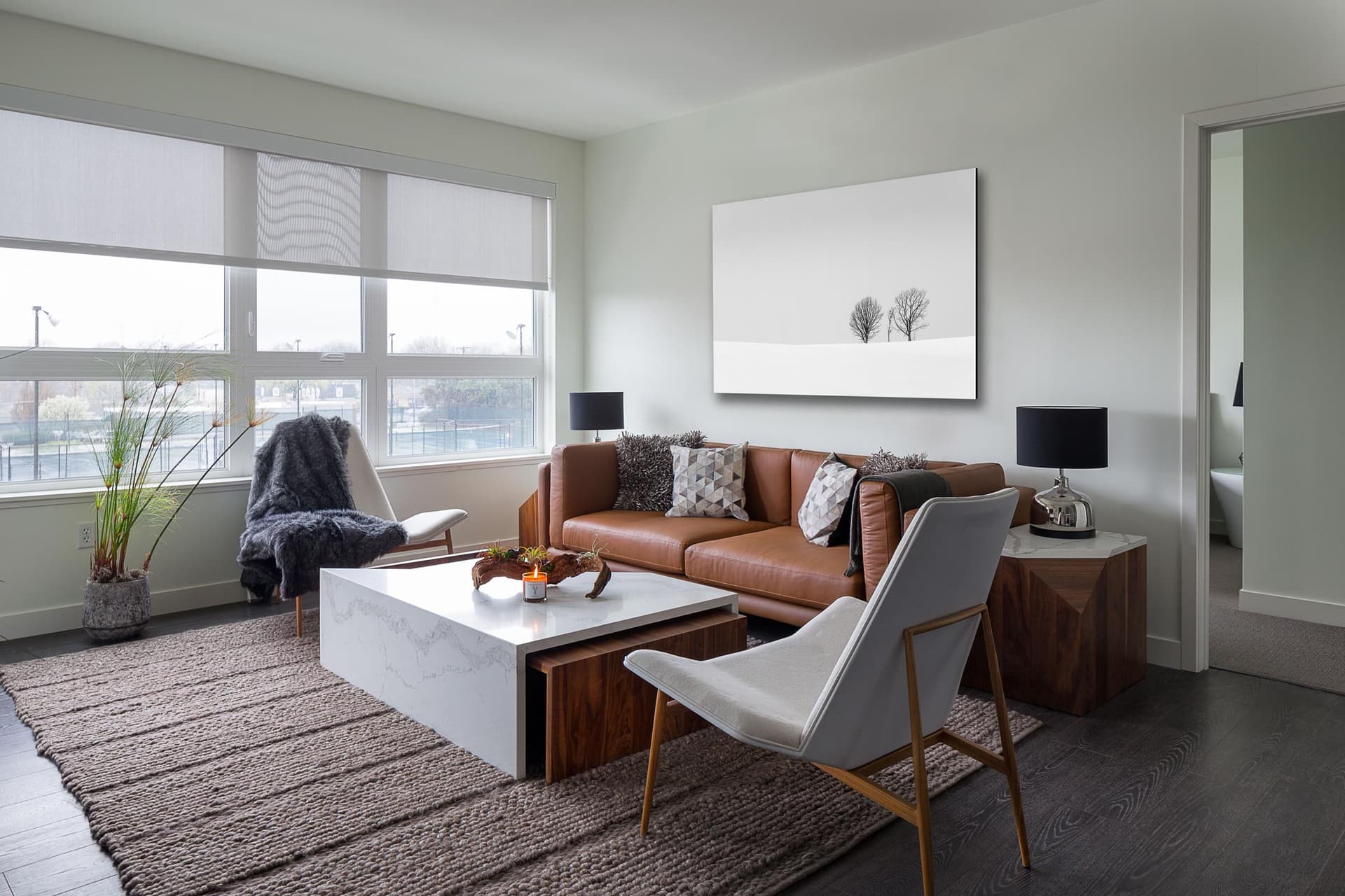 Wall art of Parent-Child-Trees in Biei , Japan by Brent Goldman Photography