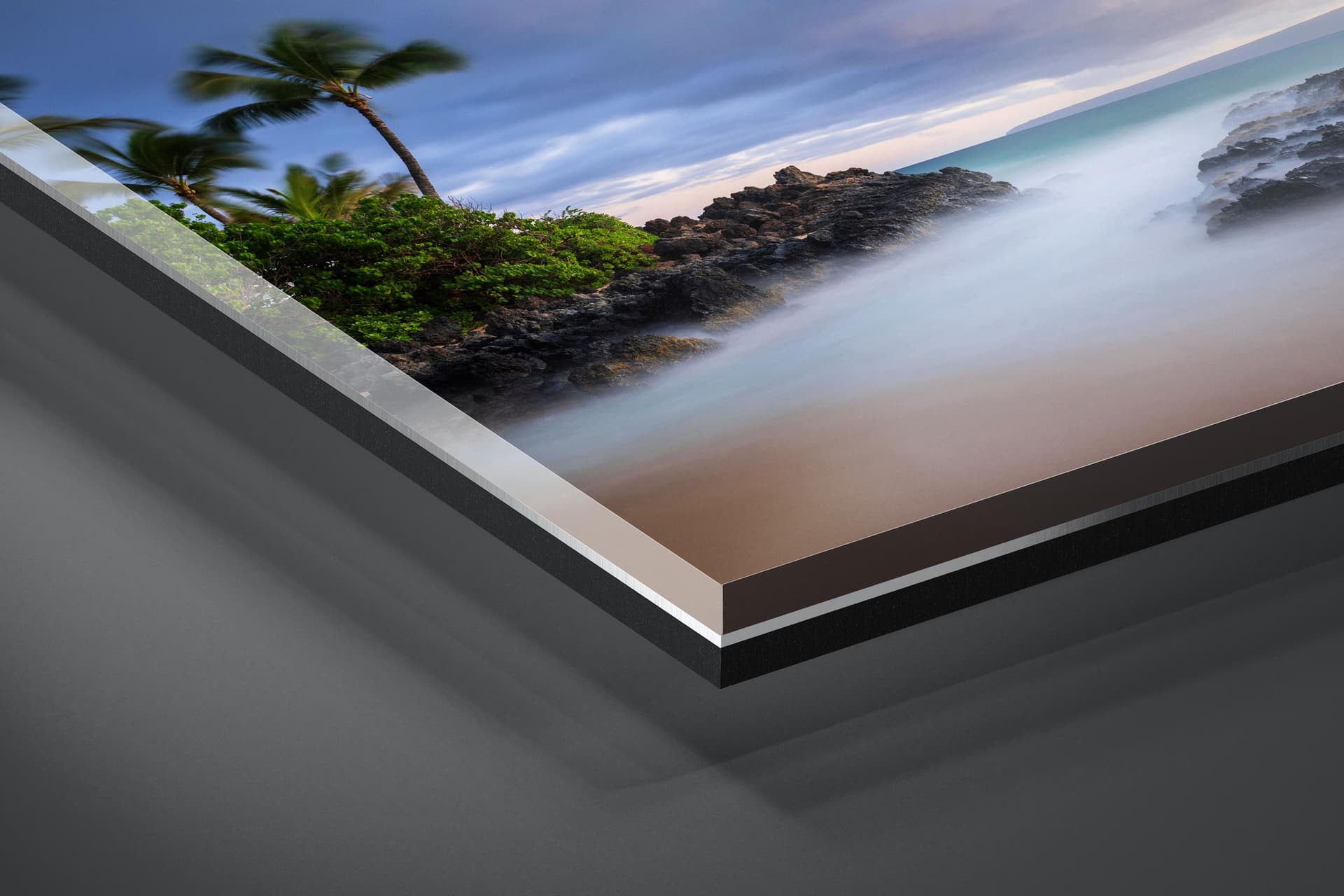 Fine art limited edition acrylic print of Secret Beach in Maui, Hawaii by Brent Goldman Photography