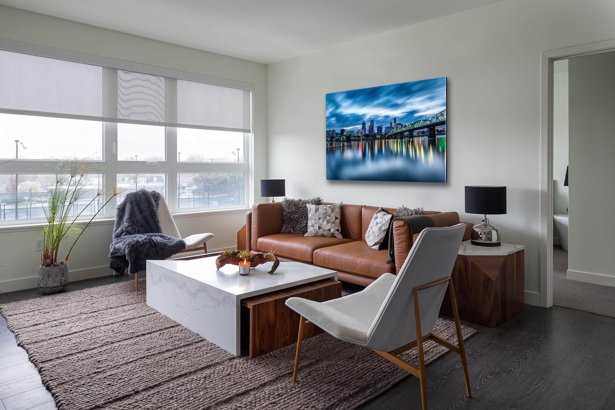 Wall art of Hawthorne Bridge in Portland, Oregon by Brent Goldman Photography