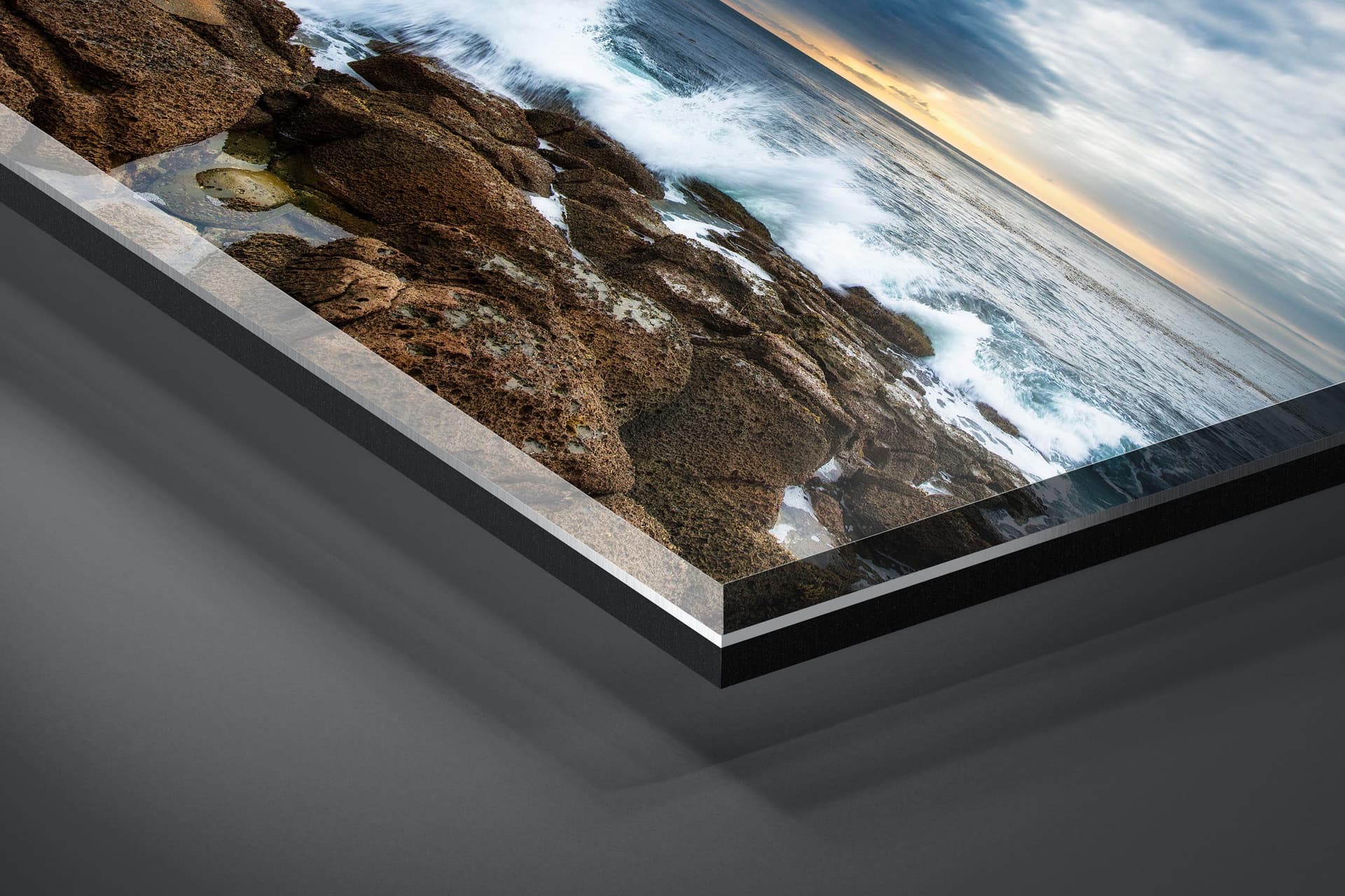 Fine art limited edition acrylic print of Ocean Sunset in Palos Verdes, California by Brent Goldman Photography