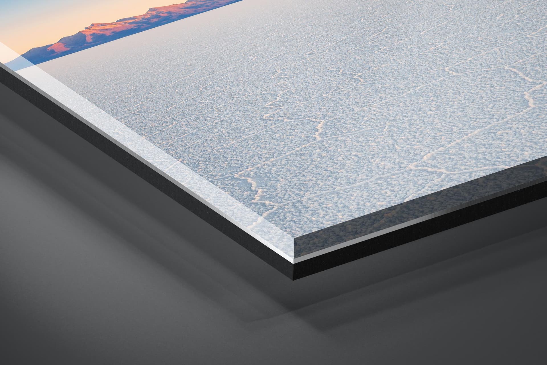 Fine art limited edition acrylic print of Salt Flats in Uyuni, Bolivia by Brent Goldman Photography