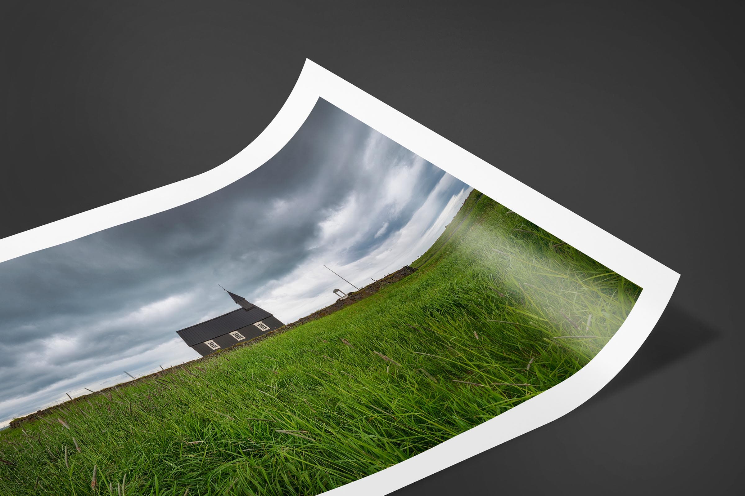 Fine art limited edition print of Black Church in Budir, Iceland by Brent Goldman Photography