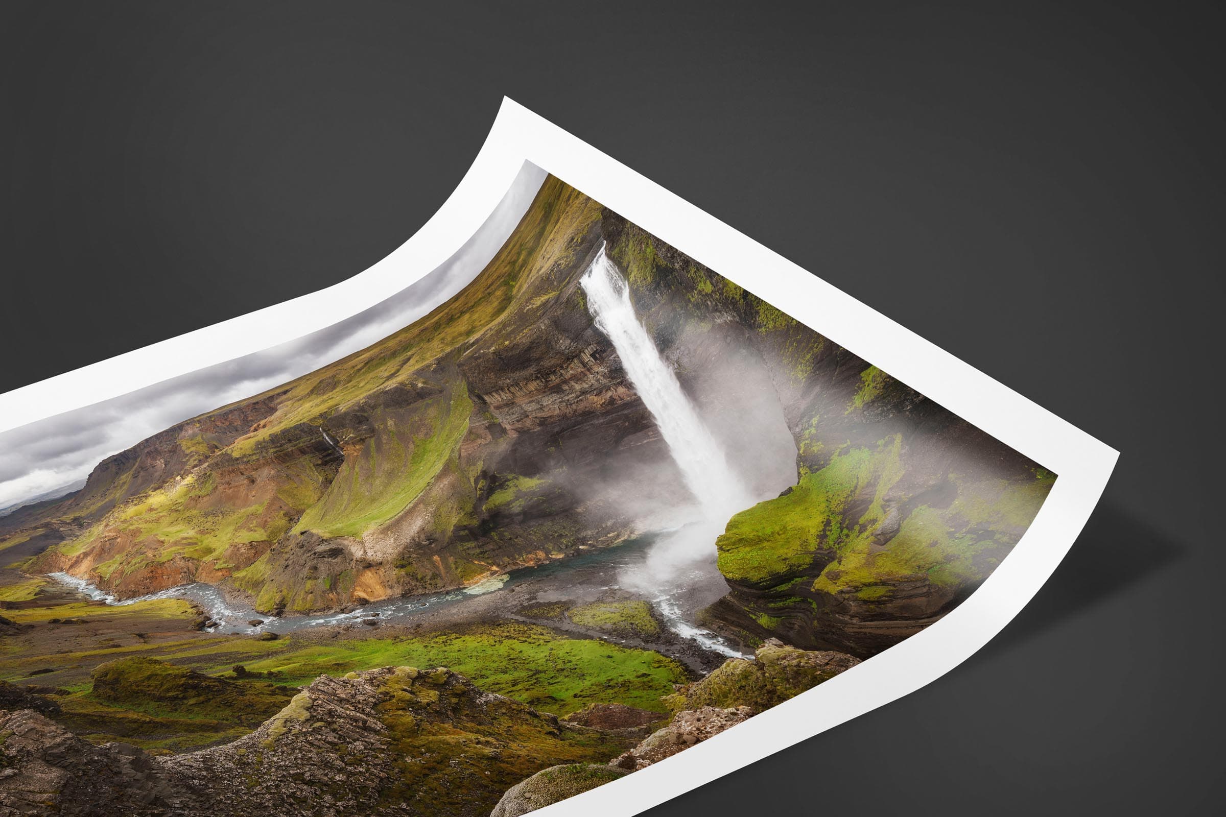 Fine art limited edition print of Haifoss Waterfall in Highlands, Iceland by Brent Goldman Photography