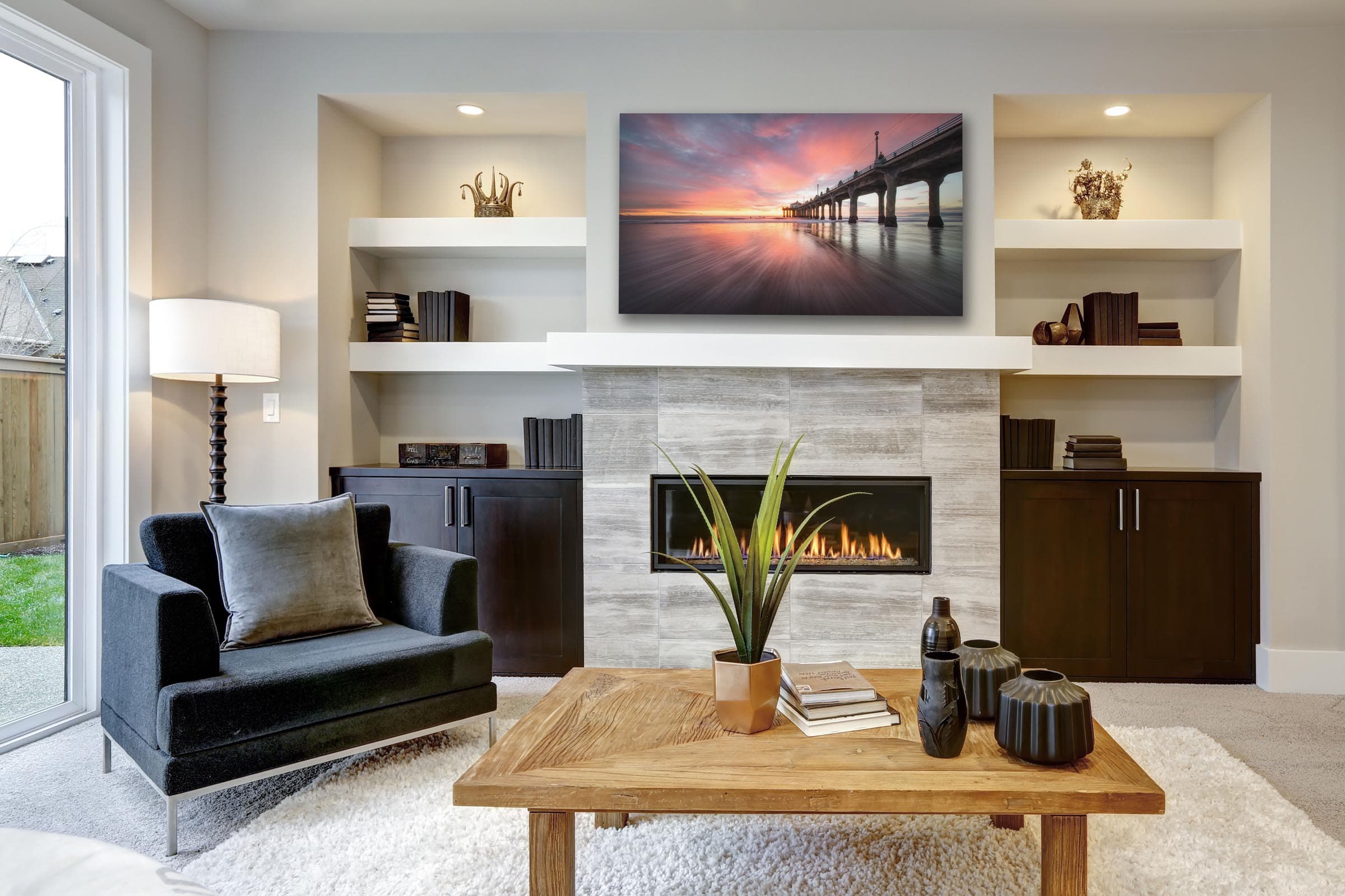 Wall art of Manhattan Beach Pier in Manhattan Beach, California by Brent Goldman Photography