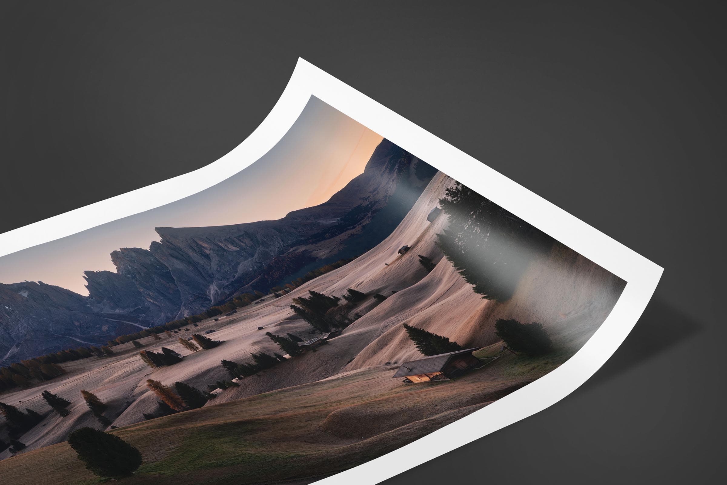 Fine art limited edition print of Alpe di Siusi in Dolomites, Italy by Brent Goldman Photography