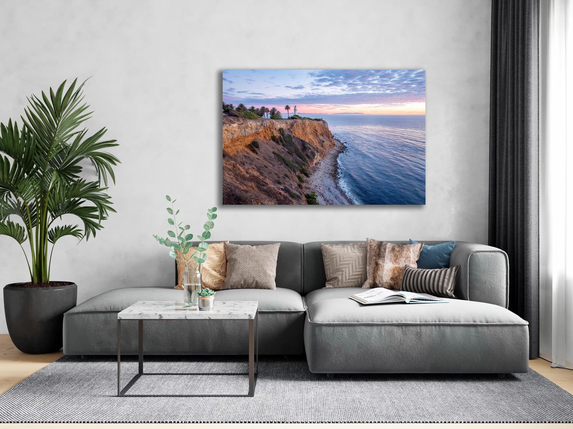 Wall art of Point Vicente Lighthouse in Palos Verdes, California by Brent Goldman Photography