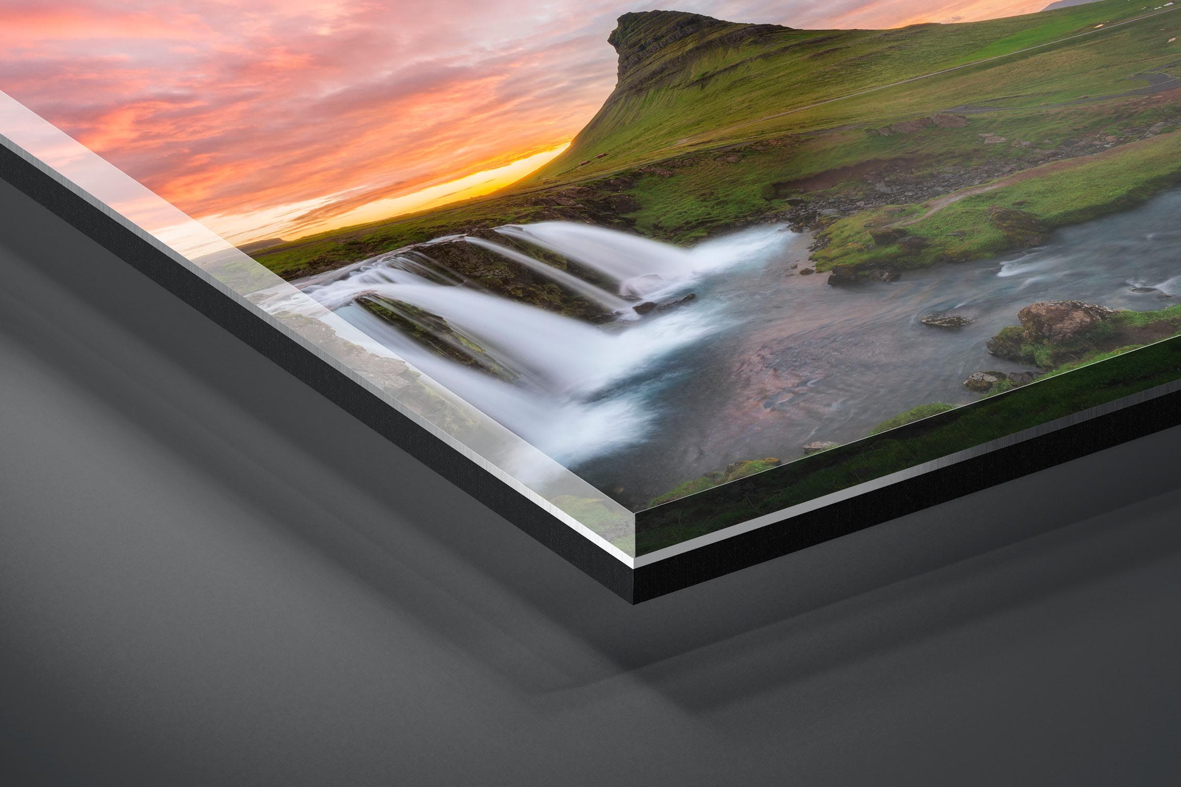 Fine art limited edition acrylic print of Kirkjufell Mountain in Snæfellsnes, Iceland by Brent Goldman Photography