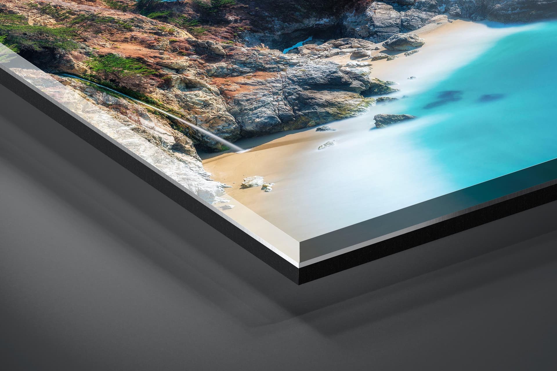 Fine art limited edition acrylic print of McWay Falls in Big Sur, California by Brent Goldman Photography