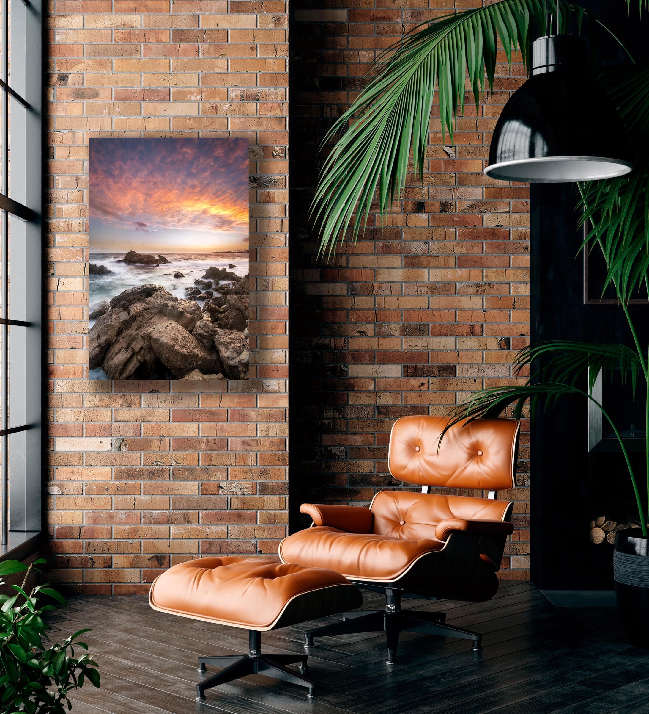 Wall art of Ocean Sunset in Huntington Beach, California by Brent Goldman Photography