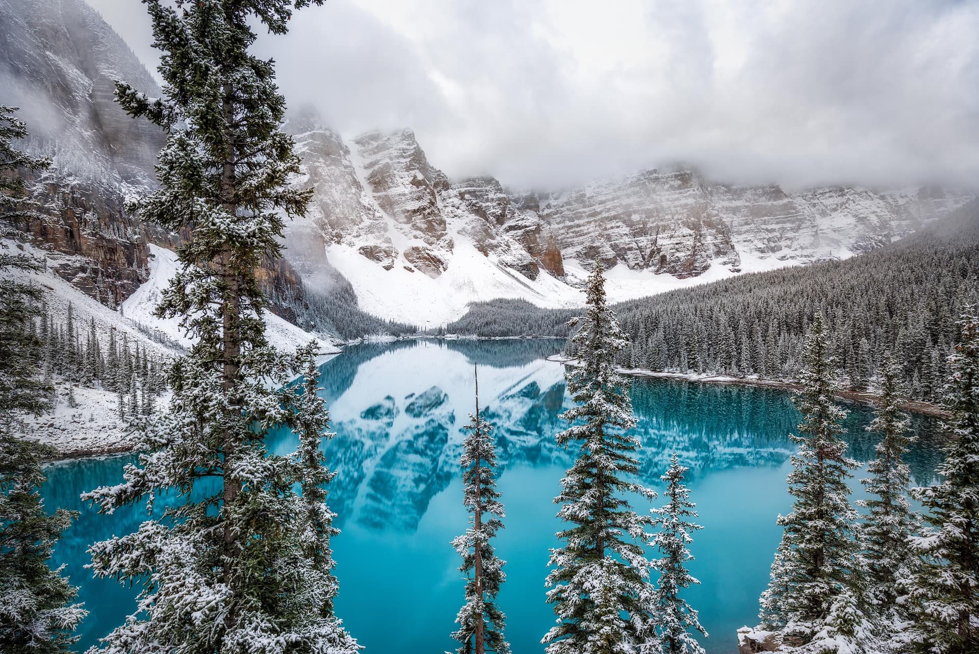Photograph of Moraine Lake in Banff, Canada by Brent Goldman Photography