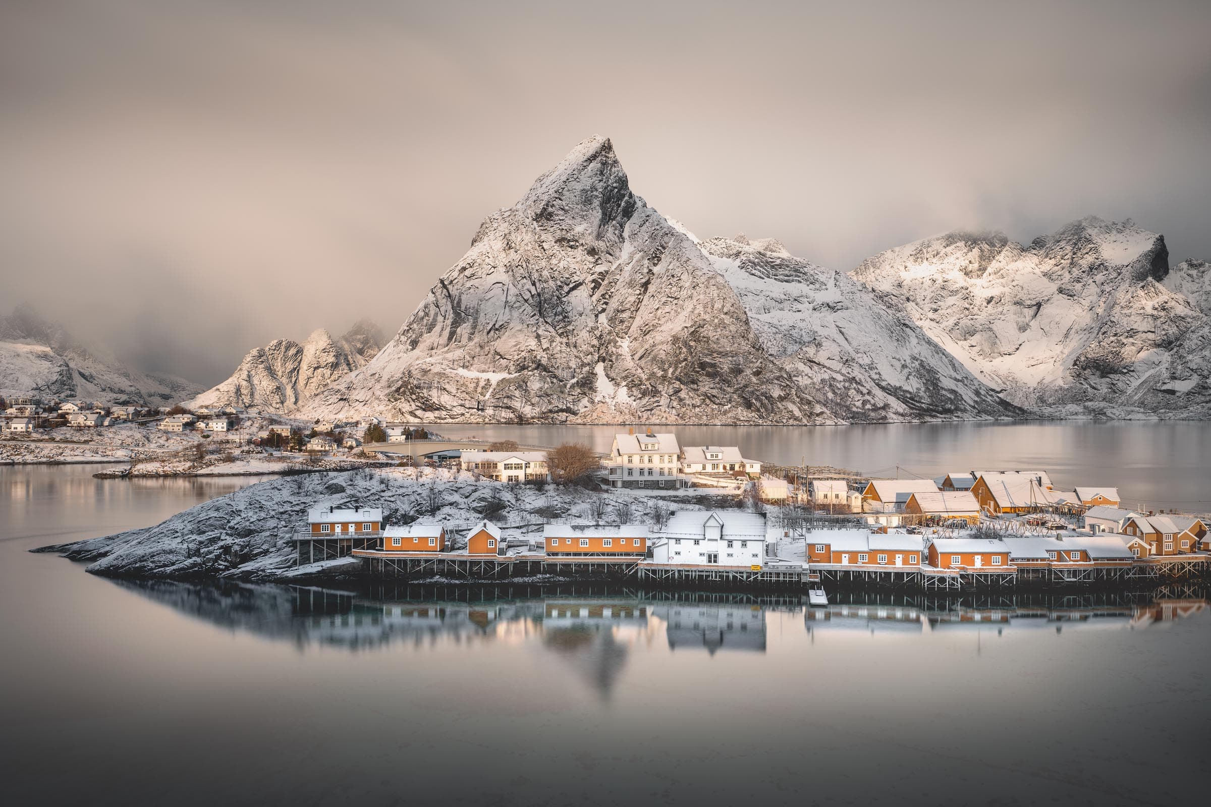 Photograph of Sakrisøy in Lofoten, Norway by Brent Goldman Photography