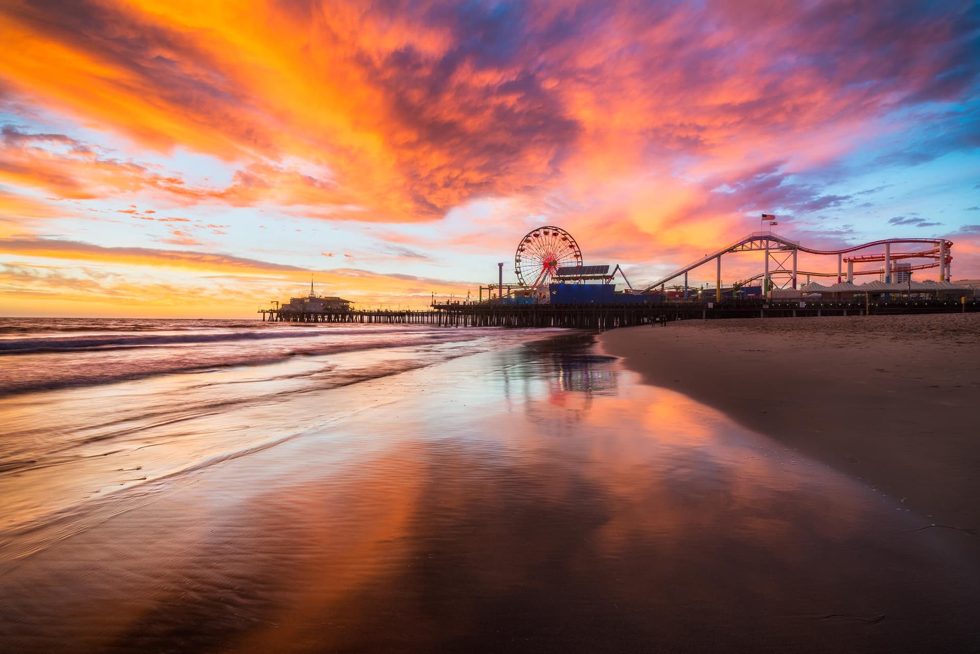 Photograph of Santa Monica Pier in Santa Monica, California by Brent Goldman Photography